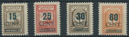MEMELGEBIET 234-37I *, 1923, 15 - 60 C. Memelland, Type I, Falzrest, Prachtsatz, Mi. 750.- - Memel (Klaïpeda) 1923