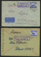 FELDPOSTMARKEN 42 BRIEF, 1942/3, 3 Luft-Feldpostbriefe Mit Verschiedenen Hinweisstempeln H/F - Besetzungen 1938-45