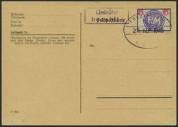 FREDERSDORF Sp 227 BRIEF, 1945, 6 Pf., Rahmengröße 28x19 Mm, Große Wertziffern, Leer Gestempelt Auf Karte Mit Stempel Vo - Privatpost