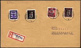 GLAUCHAU 24,37 BRIEF, 1945, 15 Auf 6 Pf. Lebhaftblauviolett Und 25 Auf 12 Pf. Lebhaftrotkarmin Mit Mi.Nr. 2 Und 8 Auf Ei - Postes Privées & Locales