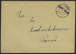 ALL. BES. GEBÜHR BEZAHLT ALTFRAUNHOFEN, 11.7.46, Violettter R1 Gebühr Bezahlt, Prachtbrief - Otros & Sin Clasificación