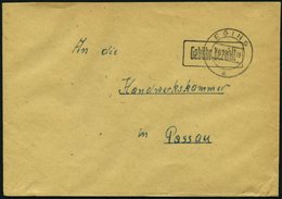 ALL. BES. GEBÜHR BEZAHLT EGING, 03.2.46, R1 Gebühr Bezahlt, Prachtbrief - Sonstige & Ohne Zuordnung