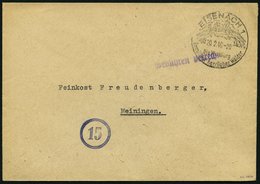 ALL. BES. GEBÜHR BEZAHLT EISENACH, 20.2.46, Kreistempel 15 Und Violetter L1 Gebühren Verrechnet, Prachtbrief, Gepr. AG.  - Otros & Sin Clasificación