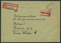 ALL. BES. GEBÜHR BEZAHLT MARKTOBERDORF, 9.3.46, Roter R1 Gebühr Bezahlt, Einschreibbrief Feinst - Autres & Non Classés