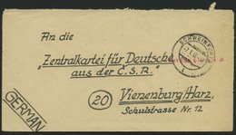 ALL. BES. GEBÜHR BEZAHLT SCHWEINFURT, 7.1.46, Roter Unleserlicher L1 Gebühr Bezahlt, Prachtbrief - Otros & Sin Clasificación