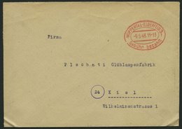 ALL. BES. GEBÜHR BEZAHLT WUPPERTAL-ELBERFELD Gebühr Bezahlt, 9.5.46, Roter Ellipsenstempel, Brief Feinst - Otros & Sin Clasificación