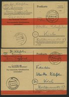 ALL. BES. AUFBRAUCHAUSGABEN P 764II,III BRIEF, 1945, 6 Pf. Schwarz Auf Hellsämisch, Mit Einem Und Zwei Streifen, Stempel - Otros & Sin Clasificación