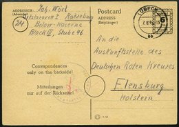 ALL. BES. AUFBRAUCHAUSGABEN P 792IIa BRIEF, 1934, 6 Pf. Schwarz Repaid Mit Stempel LÜBECK, Karte Von Ratzeburg An Das Ro - Autres & Non Classés