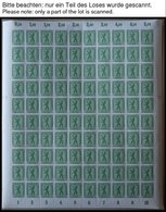 BERLIN UND BRANDENBURG 1AB **, 1945, 5 Pf. Schwärzlichgelbgrün, Durchstochen, In 5 Bogen (à 100): AII, BIII, CII Und D,  - Altri & Non Classificati