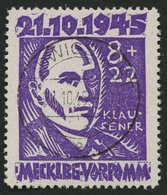 MECKLENBURG-VORPOMMERN 21 O, 1945, 8 Pf. Faschismus, Pracht, Gepr. Kramp, Mi. 80.- - Altri & Non Classificati