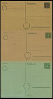 MECKLENBURG-VORPOMMERN P 5-7 BRIEF, Ganzsachen: 1945, 6 Pf., 6 Ungebrauchte Karten: P 5a,b, P 6 (3 Verschiedene Kartons) - Other & Unclassified