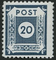 OST-SACHSEN 48cF **, 1945, 20 Pf. Schwärzlichblaugrau Klotzsche, Gezähnt L 10 3/4, Pracht, Gepr. Ströh, Mi. 300.- - Sonstige & Ohne Zuordnung