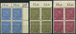 PROVINZ SACHSEN 81,83/4Y VB **, 1945, 20 Pf. Hellblau, 30 Pf. Oliv Und 40 Pf. Dunkelpurpur, Wz. 1Y, Je Im Viererblock Vo - Sonstige & Ohne Zuordnung