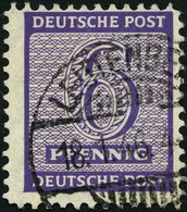 WEST-SACHSEN 117BaX O, 1945, 6 Pf. Grauviolett Roßwein, Gezähnt L 111/4-111/2, Wz. 1X, Pracht, Gepr. Ströh, Mi. 130.- - Otros & Sin Clasificación