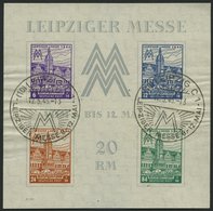 WEST-SACHSEN Bl. 5Ya O, 1946, Block Leipziger Messe, Wz. 1Y, Type III, Sonderstempel, Kleine Papierwellungen, Pracht, Mi - Autres & Non Classés