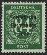 ALLGEMEINE-AUSGABEN 211b **, 1948, 84 Pf. Dunkelopalgrün, Pracht, Gepr. Paul, Mi. 80.- - Autres & Non Classés