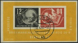 DDR Bl. 7 O, 1950, Block Debria, Tagesstempel, Pracht, Mi. 170.- - Used Stamps
