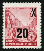 DDR 439aIIgXI **, 1954, 20 Auf 24 Pf. Bräunlichkarmin, Auf Urmarke, Offsetdruck, Pracht, R!, Gepr. Dietrich Und Fotoatte - Gebraucht