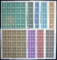 DDR 2751-3129 O, 1982-87, Flugpostmarken I-V, 9 Bogen (100) Komplett, Mi.Nr. 2751-53, 2831/2, 2868, 2967, 3128/9, Mit Pl - Used Stamps