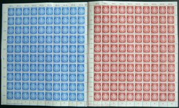 DIENSTMARKEN A D 11,15 **, 1954, 30 Pf. Lebhaftbräunlichrot Und 60 Pf. Ultramarin, Je Im Bogen (100), Postfrisch Pracht, - Sonstige & Ohne Zuordnung