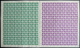 DIENSTMARKEN A D 23XI,26XII **, 1954, 25 Pf. Schwarzopalgrün, Wz. XI Und 50 Pf. Dunkelpurpur, Wz. XII, Je Im Bogen (100) - Otros & Sin Clasificación