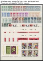 LOTS **, Kleine Postfrische Dublettenpartie DDR Von Ca. 1955-78 Mit Blocks Und Vielen Viererblocks Mit Druckereizeichen  - Verzamelingen