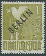 BERLIN 17c O, 1948, 1 M. Schwarzaufdruck, Pracht, Gepr. U.a. Schlegel, Mi. 160.- - Other & Unclassified