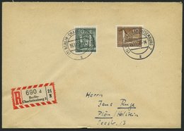 BERLIN 148,151 BRIEF, 1957, 30 Pf. Schloss Pfaueninsel Und 60 Pf. Industrie- Und Handelskammer Auf FDC, Pracht, Mi. 200. - Otros & Sin Clasificación