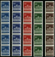 ROLLENMARKEN 286-90R **, 1966/7, Brandenburger Tor In 5er-Streifen, Pracht, Mi. 132.- - Roulettes