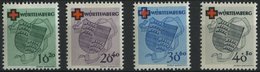 WÜRTTEMBERG 40-43 **, 1949, Rotes Kreuz, Prachtsatz, Mi. 160.- - Altri & Non Classificati