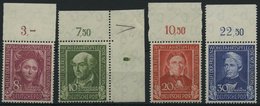 BUNDESREPUBLIK 117-20 **, 1949, Helfer Der Menschheit Vom Oberrand, Prachtsatz - Usati