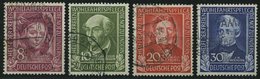 BUNDESREPUBLIK 117-20 O, 1949, Helfer Der Menschheit, Satz Feinst, Mi. 170.- - Used Stamps