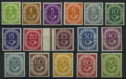 BUNDESREPUBLIK 123-38 **, 1951, Posthorn, Postfrischer Prachtsatz In Normaler Zähnung, Mi. 2200.- - Used Stamps