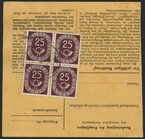 BUNDESREPUBLIK 131 VB, Paar BRIEF, 1954, 25 Pf. Posthorn Im Viererblock (rückseitig) Und Im Waagerechten Paar (vordersei - Usados