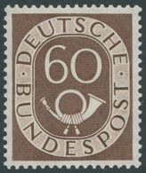BUNDESREPUBLIK 135 **, 1951, 60 Pf. Posthorn, Postfrisch, Pracht, Mi. 150.- - Gebraucht