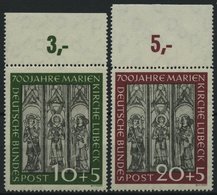 BUNDESREPUBLIK 139/40 **, 1951, Marienkirche Vom Oberrand, Pracht, Mi. (220.-) - Gebraucht