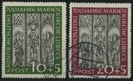 BUNDESREPUBLIK 139/40 O, 1951, Marienkirche, Pracht, Mi. (160.-) - Usati