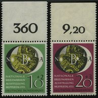 BUNDESREPUBLIK 141/2 **, 1951, NBA Vom Oberrand, Pracht, Mi. (90.-) - Used Stamps