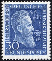 BUNDESREPUBLIK 147 **, 1951, 30 Pf. Röntgen, Pracht, Mi. 75.- - Used Stamps