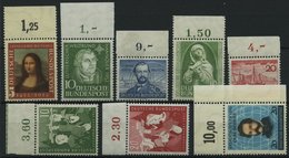 BUNDESREPUBLIK 148-55 **, 1952, 8 Pachtwerte Mit Oberrand, Mi. 145.60 - Used Stamps