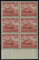 BUNDESREPUBLIK 152 **, 1952, 20 Pf. Helgoland Im Unterrandsechserblock, Pracht, Mi. 90.- - Used Stamps