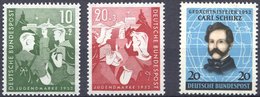 BUNDESREPUBLIK 153/4,155 **, 1952, Bundesjugendplan Und Schurz, 3 Prachtwerte, Mi. 60.- - Used Stamps