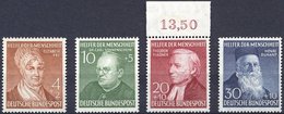 BUNDESREPUBLIK 156-59 **, 1952, Helfer Der Menschheit, Prachtsatz, Mi. 130.- - Used Stamps