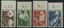 BUNDESREPUBLIK 167-70 **, 1953, Verkehrsausstellung, Oberrandstücke, Prachtsatz - Used Stamps