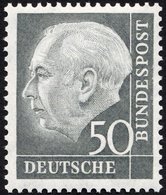 BUNDESREPUBLIK 189 **, 1954, 50 Pf. Heuß, Pracht, Gepr. Schlegel, Mi. 200.- - Usati