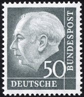 BUNDESREPUBLIK 189 **, 1954, 50 Pf. Heuß, Pracht, Mi. 200.- - Usati