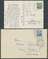 BUNDESREPUBLIK 183y,260y BRIEF, 1960, 10 Und 40 Pf. Heuss Lumogen, Je Als Einzelfrankatur Auf Bedarfsbeleg, Feinst/Prach - Used Stamps
