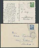 BUNDESREPUBLIK 183y,260y BRIEF, 1960, 10 Und 40 Pf. Heuss Lumogen, Je Als Einzelfrankatur Auf Bedarfsbeleg, Feinst/Prach - Gebraucht