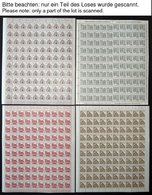 BUNDESREPUBLIK 454-61 **, 1964, Bauwerke In Bogen (100) Mit Druckereizeichen Bzw. Bogenzählnummer, Pracht (10 Pf. Etwas  - Used Stamps