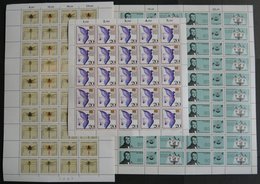 BUNDESREPUBLIK ** , 1988/91, Tag Der Briefmarke, Weltgaskongress Und Libellen, 3 Bogen (Mi.Nr. 1388,1537/8,1546-49), Pra - Usados
